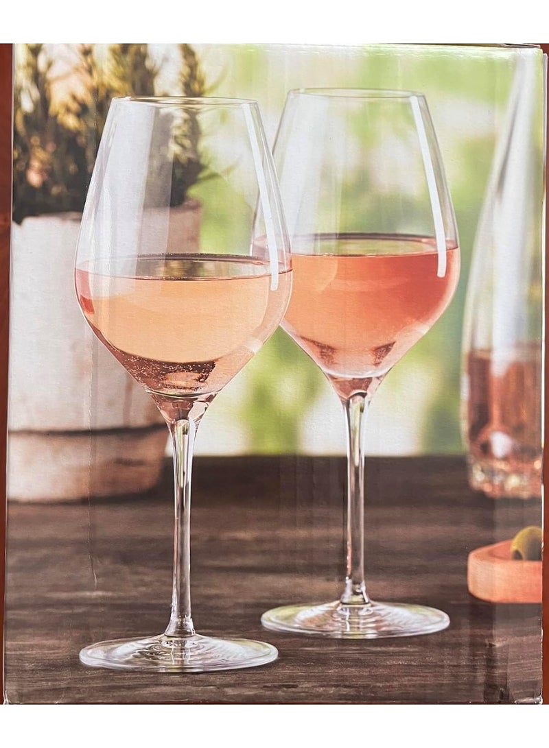 ستولزلي لوسيتز مجموعة أكواب نبيذ متعددة الاستخدامات من Born In Fire - 8 قطع، 635 مل | زجاج كريستال أوروبي للنبيذ الأحمر والأبيض | آمنة للغسل في غسالة الأطباق، أنيقة ومتينة - Image 2